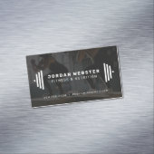 Visitekaartje voor fitnesstrainer met foto magnetisch visitekaartje (Voorbeeld)