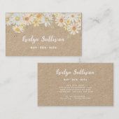 Visitekaartje voor flesvormig bloemenkraftpapier (Voorkant / Achterkant)