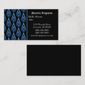 Visitekaartje voor flikkering, elektrisch blauw (Voorkant / Achterkant)