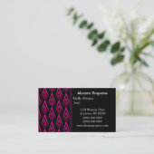 Visitekaartje voor flikkering, warm roze (Staand voorkant)