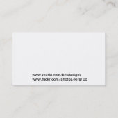 Visitekaartje voor fotografie (Achterkant)