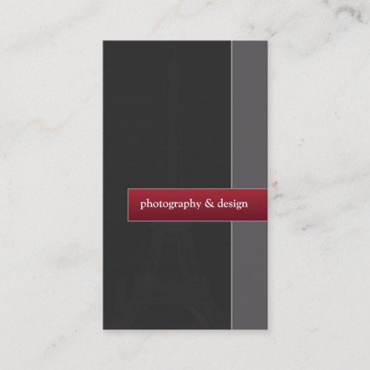 Visitekaartje voor fotografie en design (Voorkant)