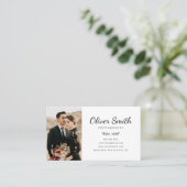 Visitekaartje voor fotografie met drie fotocollage (Staand voorkant)