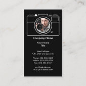 Visitekaartje voor fotografie - zwart-wit (Achterkant)