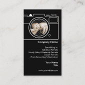 Visitekaartje voor fotografie - zwart-wit (Voorkant)