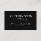 Visitekaartje voor fotografie Zwarte Blauw Star Sk (Achterkant)