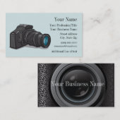Visitekaartje voor fotografisch ontwerp camera (Voorkant / Achterkant)