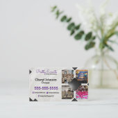 Visitekaartje voor foto's van feestbord (Staand voorkant)