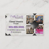 Visitekaartje voor foto's van feestbord (Voorkant)