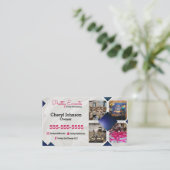 Visitekaartje voor foto's van feestbord (Staand voorkant)