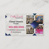 Visitekaartje voor foto's van feestbord (Voorkant)