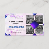 Visitekaartje voor foto's van feestbord (Voorkant)