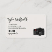 Visitekaartje voor foto's van superieure camera's (Achterkant)