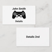 Visitekaartje voor gamertester (Voorkant / Achterkant)