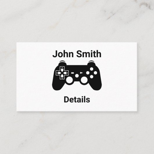 Visitekaartje voor gamertester (Voorkant)