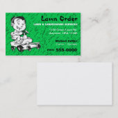 Visitekaartje voor gazon-/tuinservice (Voorkant / Achterkant)