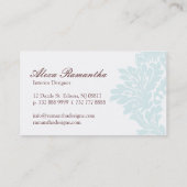 Visitekaartje voor geavanceerde interieurontwerper (Achterkant)