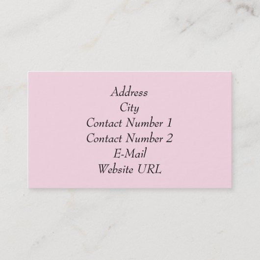 Visitekaartje voor gebak (Achterkant)