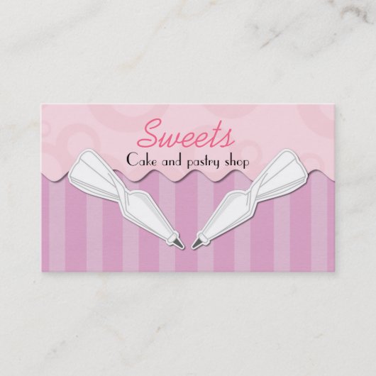 Visitekaartje voor gebak (Voorkant)