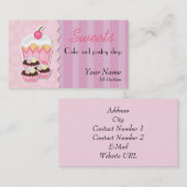 Visitekaartje voor gebak (Voorkant / Achterkant)