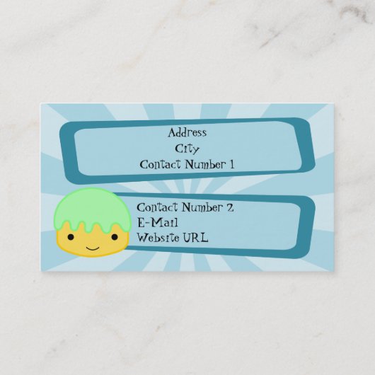 Visitekaartje voor gebak (Achterkant)