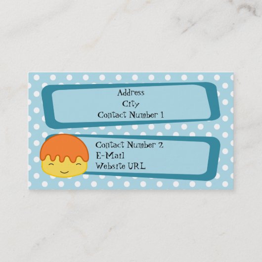 Visitekaartje voor gebak (Achterkant)