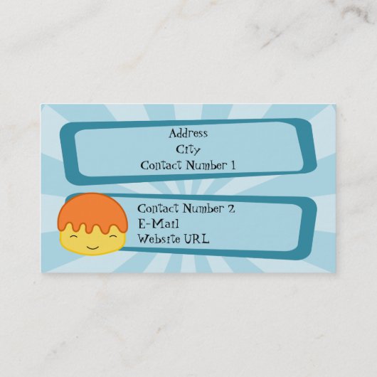 Visitekaartje voor gebak (Achterkant)