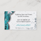 Visitekaartje voor gebundelde, stijlvolle, gebakke (Achterkant)