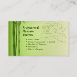 Visitekaartje voor gecertificeerde massagetherapie afsprakenkaartje