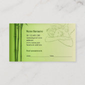 Visitekaartje voor gecertificeerde massagetherapie afsprakenkaartje (Achterkant)