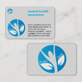 visitekaartje voor geestelijke gezondheidsvoorlich (Voorkant / Achterkant)