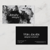 visitekaartje voor gemalen splatters (Voorkant / Achterkant)