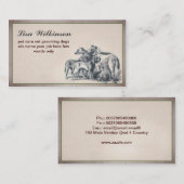 visitekaartje voor gezelschapsdieren (Voorkant / Achterkant)