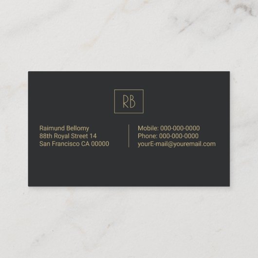 Visitekaartje voor gezinscrest (Achterkant)