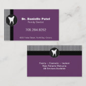 Visitekaartje voor gezinsterendentist - Tooth Silh (Voorkant / Achterkant)