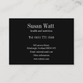 Visitekaartje voor gezondheid en voeding (Achterkant)