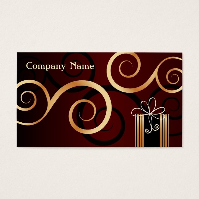 Visitekaartje voor Gift Shop Design (Voorkant)