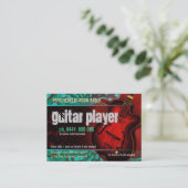Visitekaartje voor gitaarafspeelband (Staand voorkant)