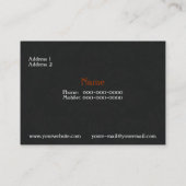 Visitekaartje voor gitaarbouw (Achterkant)