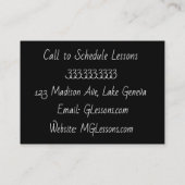 Visitekaartje voor gitaarlessen (Achterkant)