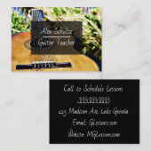 Visitekaartje voor gitaarlessen (Voorkant / Achterkant)