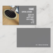 Visitekaartje voor gitaarlessen (Voorkant / Achterkant)