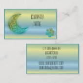 Visitekaartje voor glanzende maan en sterren (Voorkant / Achterkant)