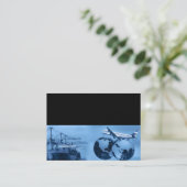 Visitekaartje voor goederenlogistiek Sjabloon Blau (Staand voorkant)