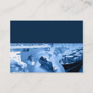 Visitekaartje voor goederenlogistiek Sjabloon Blau