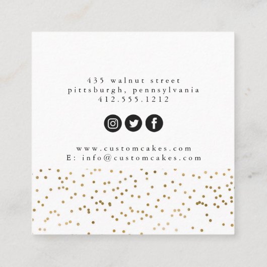 Visitekaartje voor Gold- en Blush- en Bakkerijprod (Achterkant)