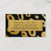 Visitekaartje voor gouden en ALLE COLOR-Lopard Che (Achterkant)