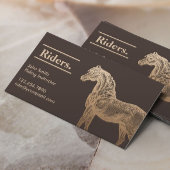 Visitekaartje voor goudpaarden Tan Horseback Ridin