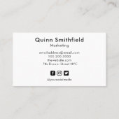 Visitekaartje voor goudroze schilderingen (Achterkant)