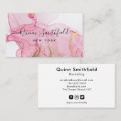 Visitekaartje voor goudroze schilderingen (Voorkant / Achterkant)